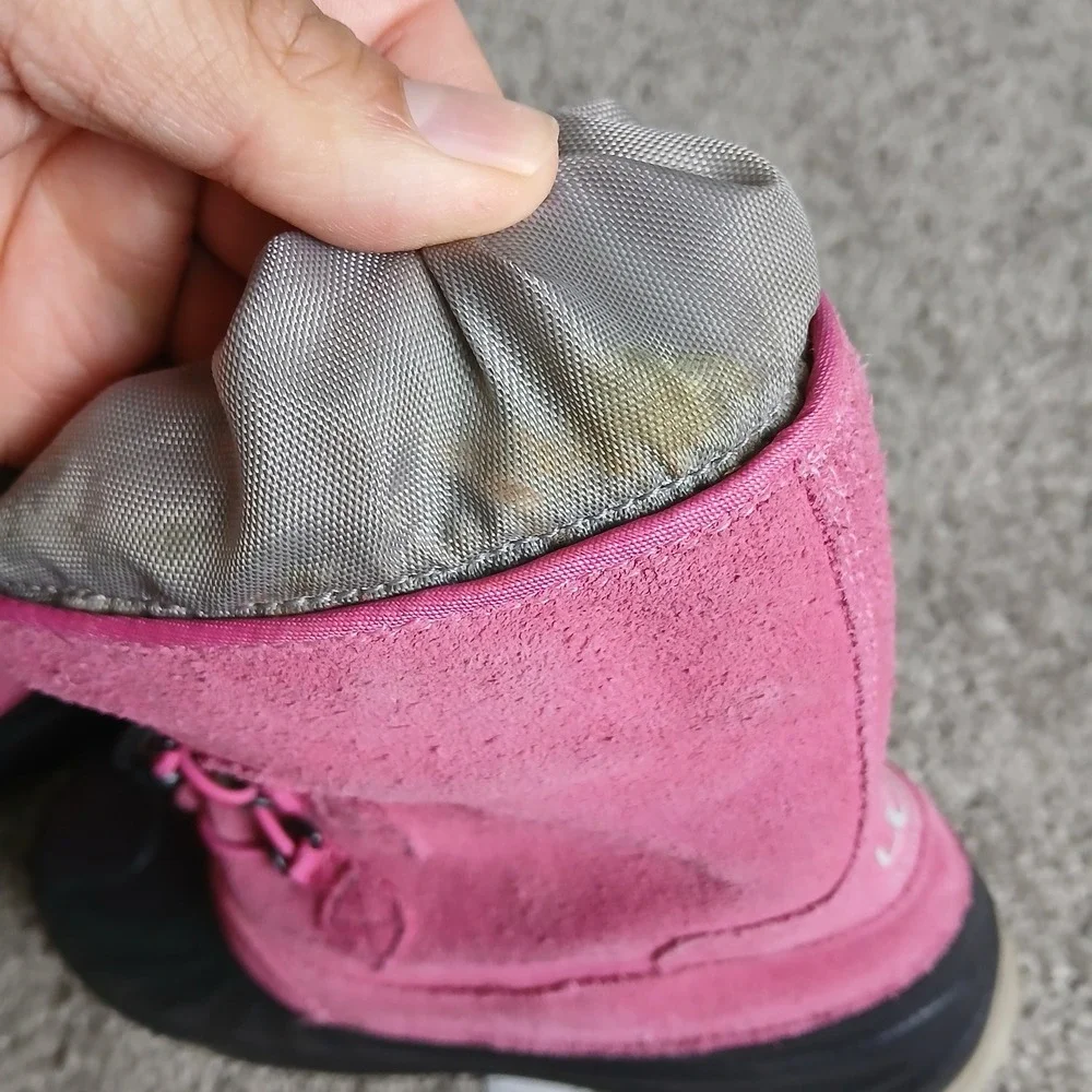 UGG Kids Adirondack Pink Black Waterproof Winter Snow Boots -20C Toggle Lace 9in